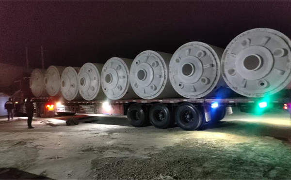 宕昌锥底桶交付现场